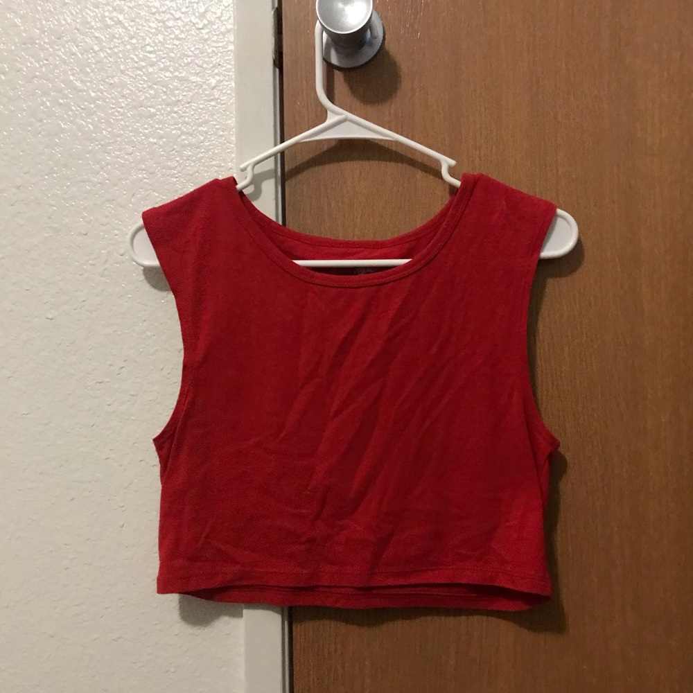 Red crop top